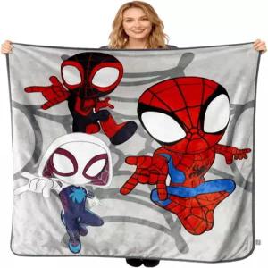 스파이더 블랭킷 카툰 프린팅 귀여운 던지기 50x60인치 부드러운 아늑한 플란넬 플리스 침대 소파 여행용