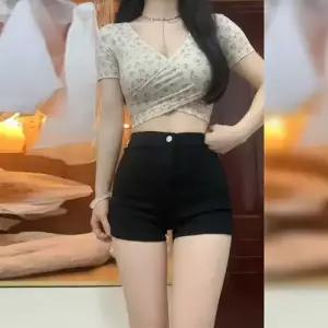 남사친 빈티지 청반바지 빅사이즈 청바지 스판 배바지 A라인 힙업 핫팬츠 MODU1