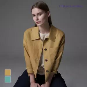 [올리비아로렌] 스탠 카라 린넨 자켓_VOCFU5M3131