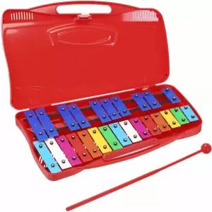 메카닉시티 25 노트 실로폰 전문가 타악기 음악 교육 도구 빨간색