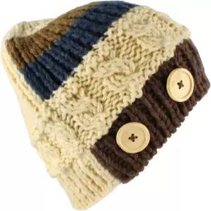 모어햇 멀티 컬러 스트라이프 코듀로이 니트 슬루시 핸드메이드 비니 겨울 스키 웜햇