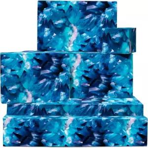 센트럴 23 크리스탈 포장지 선물 6장 블루 여성 청소년 소녀용 생일 홀리데이 크리스마스 스티커 포함