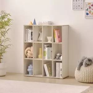 [인터데코](착불) 아이방 감성 교구 정리 수납 책장 3단 80cm P0000BRA