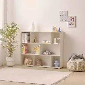 [인터데코](착불) 아이방 감성 교구 정리 수납 책장 3단 120cm P0000BRG