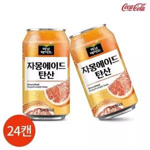 미닛메이드 시원한 자몽에이드 탄산 주스 음료 355ml X 24캔