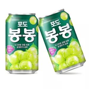 봉봉 시원한 포도 주스 음료 340ml X 24캔