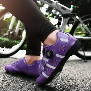 맥다이나믹스 충격흡수 미끄럼방지 라이딩전용 클릿없는 평페달 자전거신발/PURPLE
