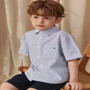 BA21BL02BU 블루 스트라이프 시어서커 셔츠