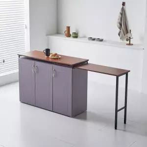 [인터데코]좁은공간 인출식 확장형 수납 식탁 조리대 P0000BNI