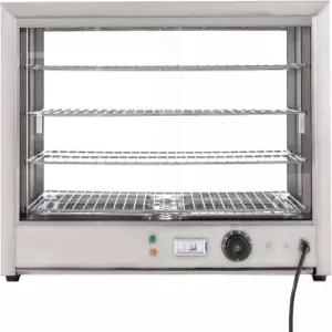 상업용 식품 크리스퍼 4단 조리대 디스플레이 피자 워머 캐비닛 3D 난방 하단 팬 온도 노브/표시기