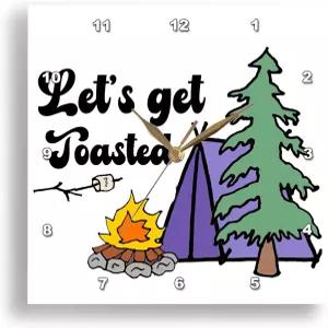 3D 로즈 월 시계 무음 10인치 귀여운 재미로 캠핑을 즐기고 자연의 웃음을 자아내세요 스포츠와 취미