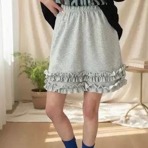 [하프클럽/]여성 면원단 고무줄 프릴 스커트 캉캉스커트
