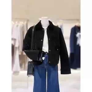 [롯데백화점]SOUP 벨벳카라 숏 퀄팅자켓  SBRPA351