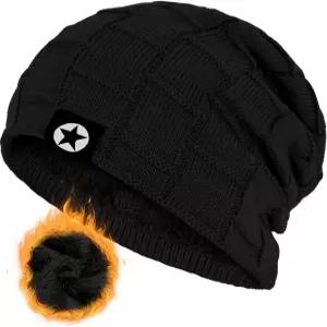 보드베라 겨울 니트 따뜻한 모자 두껍고 부드러운 신축성 슬루시 비니 스컬리 캡 남여공용