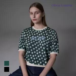 [올리비아로렌] 올오버 프린팅 티셔츠_VOCAS5M4441