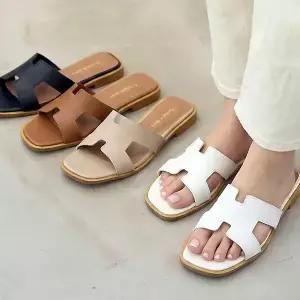 [하프클럽/더힐]더힐슈즈 국내제작 데일리 H스트랩 여성여자 여름 샌들 슬