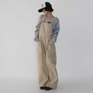 [하프클럽/셀러허브_여성트랜드패션]여자 MAXI 서스펜더 컷아웃 핀턱 넓은