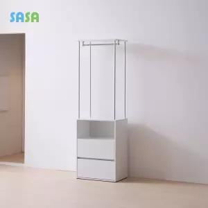 엘린 미드센츄리 600 3단서랍형 긴행거 옷장