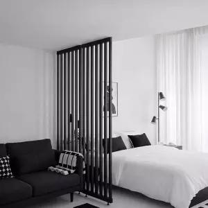 [마켓리더] 아트월 스트라이프 무타공 침실 공간분리 가벽 파티션 582