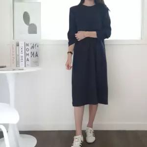 핀턱 니트 조직 수유 원피스 봄 가을 수유복 긴팔 모유수유 의류