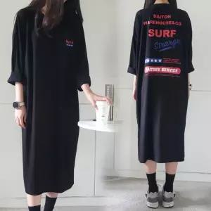 래터링 긴팔 수유 원피스 사계절 수유복 면 수유 옷 빅사이즈 플러스사이즈 임부복