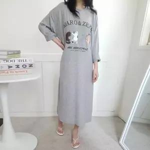 캣포 긴팔 순면 빅사이즈 모유 수유 원피스 산후 봄 가을 수유복