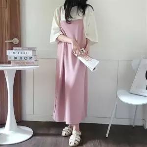 투투 반팔 수유복 세트 원피스 수유 빅사이즈 롱원피스 임부복 발목 R414