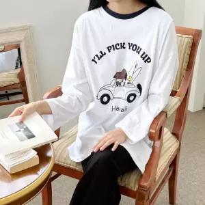 긴팔 픽업 스누피 수유 티셔츠 외출 모유 빅사이즈 수유복 홈웨어 잠옷