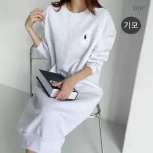 기모 맨투맨 수유 원피스 겨울 외출 수유복