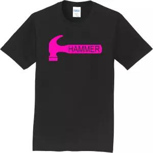 로고 인퓨전 블루 티셔츠 100 면 해머 볼링 블랙 디자인 00AD