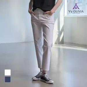 [비비올리비아] 자수 포인트 베기 데님팬츠_VVCMP5M3471