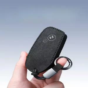 알칸타라 키케이스 BMW 디스플레이키 보호 끈 스마트키 신형 키커버 오렌지