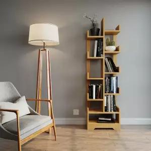 스탠드 책장 진열대 북 나무 책꽂이 선반 트리 타워 거실 전면 책장
