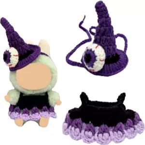할로윈 의상 17cm 인형 모자 드레스 세트 스타일리시한 사랑스러운 액세서리 (인형 없음)