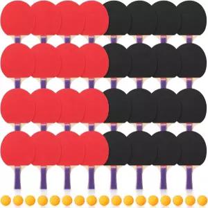 아웃투스 팩 실내 야외 스포츠용 휴대용 탁구 콤보 8패들과 12볼 캐리백 포함