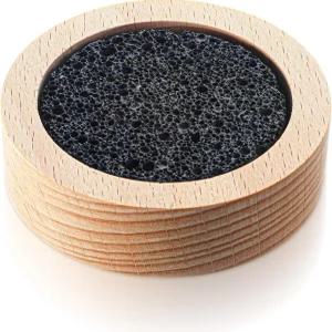 XLiUAX 용암 암석 디퓨저 사우나 액세서리 소형 디퓨저와 천연 비치우드 베이스를 사용한 패시브 에센셜