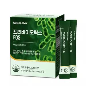 (정품) 뉴트리디데이 프리바이오틱스 FOS 유산균 1박스 30포
