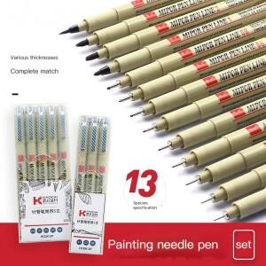 Haile 안료 라이너 펜 Micron Marker Neelde 드로잉 005 01 02 03 04 08 브러시 다른 팁 Fineliner 스케치