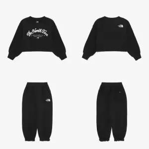 [매장판] 노스페이스 키즈 여아 티셔츠 바지 셋업 앨리슨 스? 데일리 세트 코디 블랙 NM5M