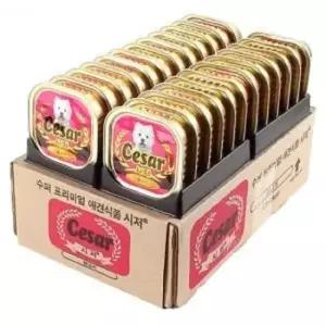 강아지황태 애견캔 강아지캔 통조림 시저 닭고기 100g 24ea