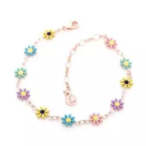 포인트팔찌 GP 컬러 데이지 에폭시 체인 로즈골드 패션 팔찌 14K