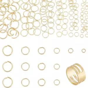 PH PandaHall 120pcs 304 스테인리스 스틸 점프 링 4/5/6/7/8/10mm 골든 오픈 커넥터 귀걸이 팔찌 목걸이