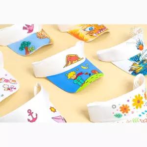 여름모자꾸미기 오픈형타입 벨크로 사이즈조절 유아썬캡 만들기체험 5개