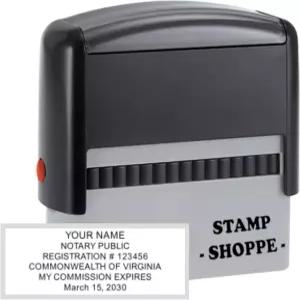 버지니아 공증 도장 셀프 잉킹 그레이 프린트 4913 2.3x0.81인치 직사각형 프린트스탬프