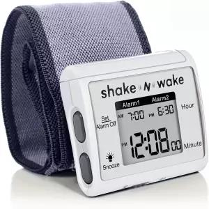 기술 도구 진동 알람 시계 - Shake N Wake 무음 손목밴드 듀얼 포함