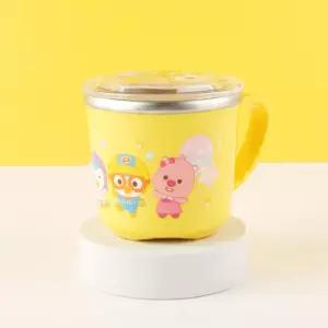 아동컵 뽀로로 논슬립 뚜껑스텐컵(피크닉) 이유식기