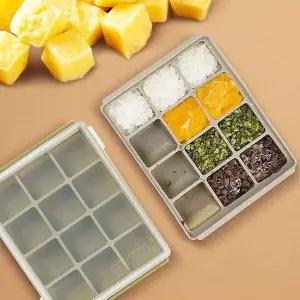 [골드스마일]반찬통세트 이유식큐브12구 2P 실리콘트레이 보관용기 실리콘얼음틀