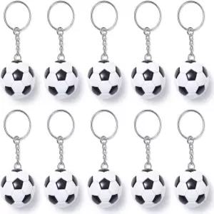 인헤밍 10 PCS 축구공 열쇠고리 미니 축구 파티용 스포츠공 팀 기념품 스포츠 보상 이벤트 경품