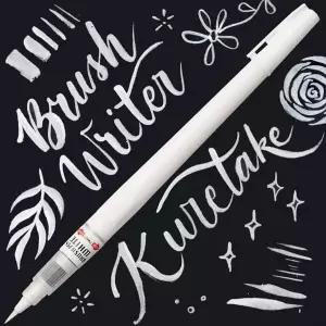 [셀러에이드]화이트 미술용 브러쉬 붓펜 세트 아트용품 그림용 펜 클린컬러