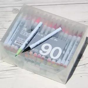 [셀러에이드]수채화 캘리그라피 붓 리얼 브러쉬 세트 90색 수채화용 붓 그림 도구